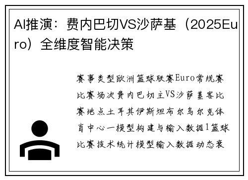 AI推演：费内巴切VS沙萨基（2025Euro）全维度智能决策